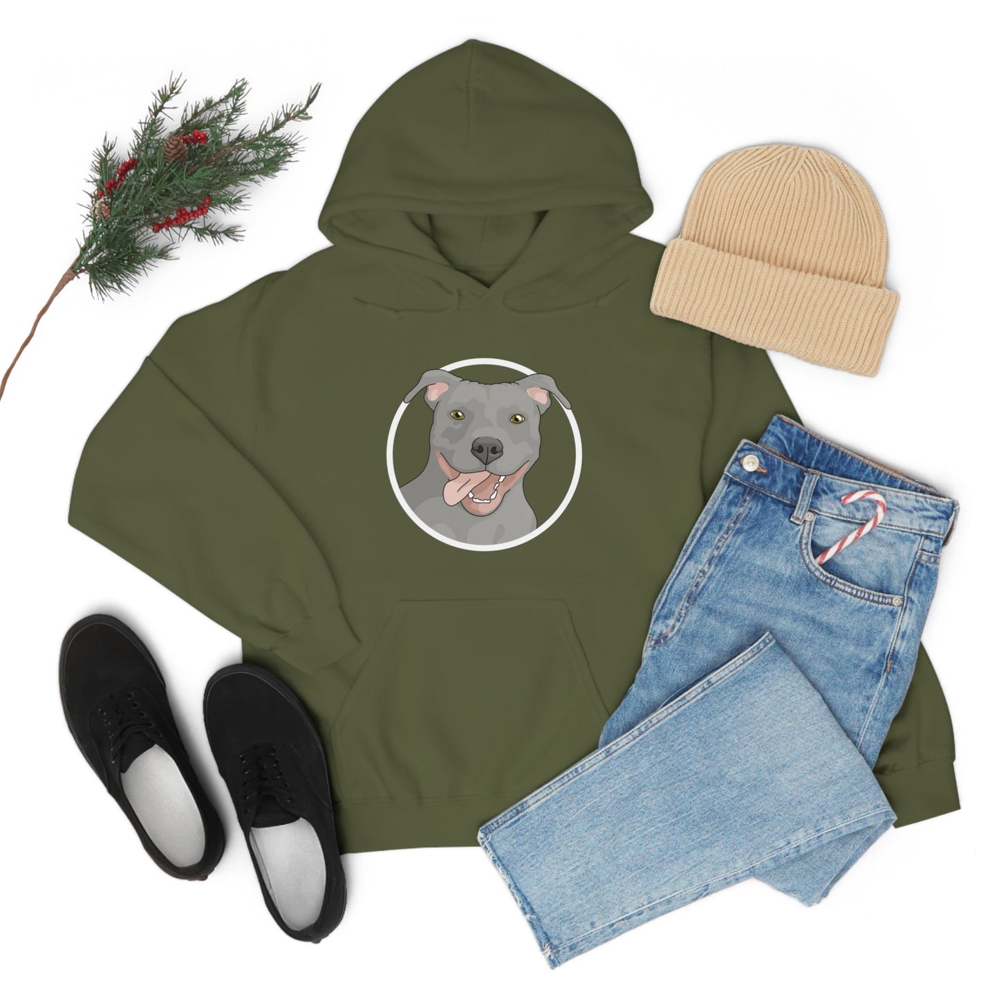 American Pit Bull Terrier Circle | Hooded Sweatshirt - Detezi Designs-25968813492190935648