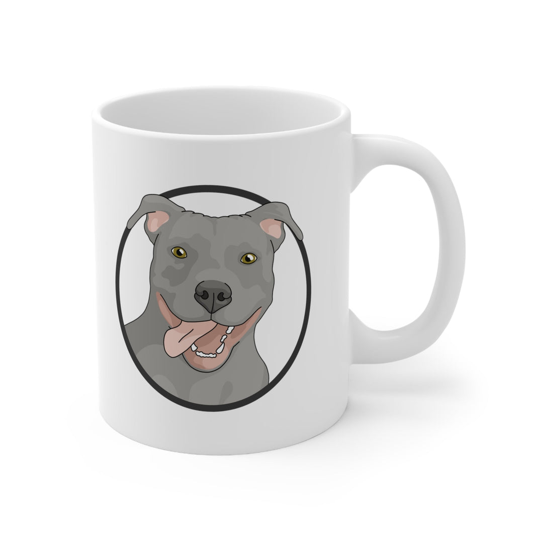 American Pit Bull Terrier Circle | Mug - Detezi Designs-28678607851990449065