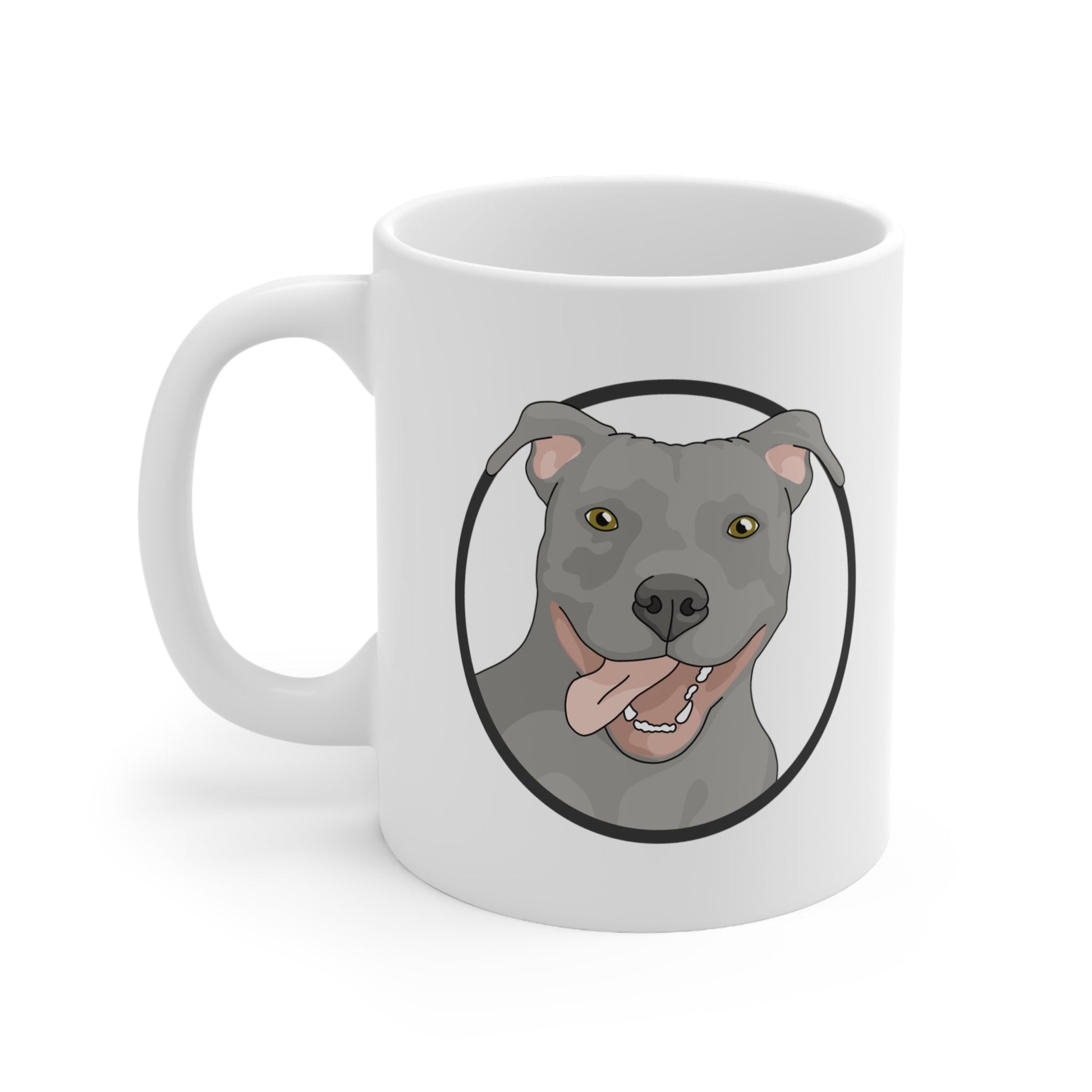 American Pit Bull Terrier Circle | Mug - Detezi Designs-28678607851990449065