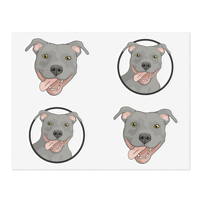 American Pit Bull Terrier Circle | Sticker Sheet - Detezi Designs-17966708117811568842