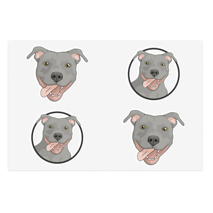 American Pit Bull Terrier Circle | Sticker Sheet - Detezi Designs-32627608522059216956