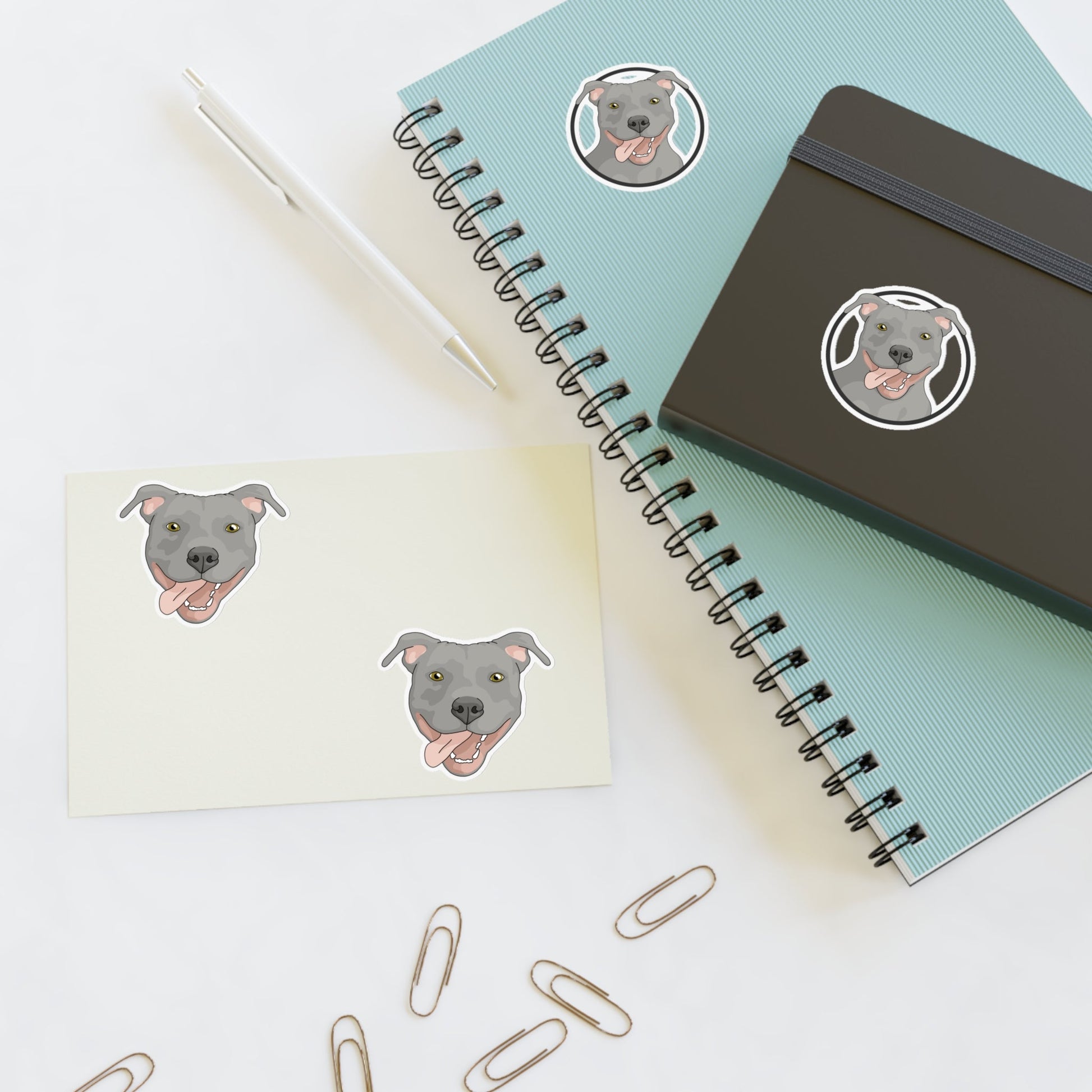 American Pit Bull Terrier Circle | Sticker Sheet - Detezi Designs-38529905213935046724