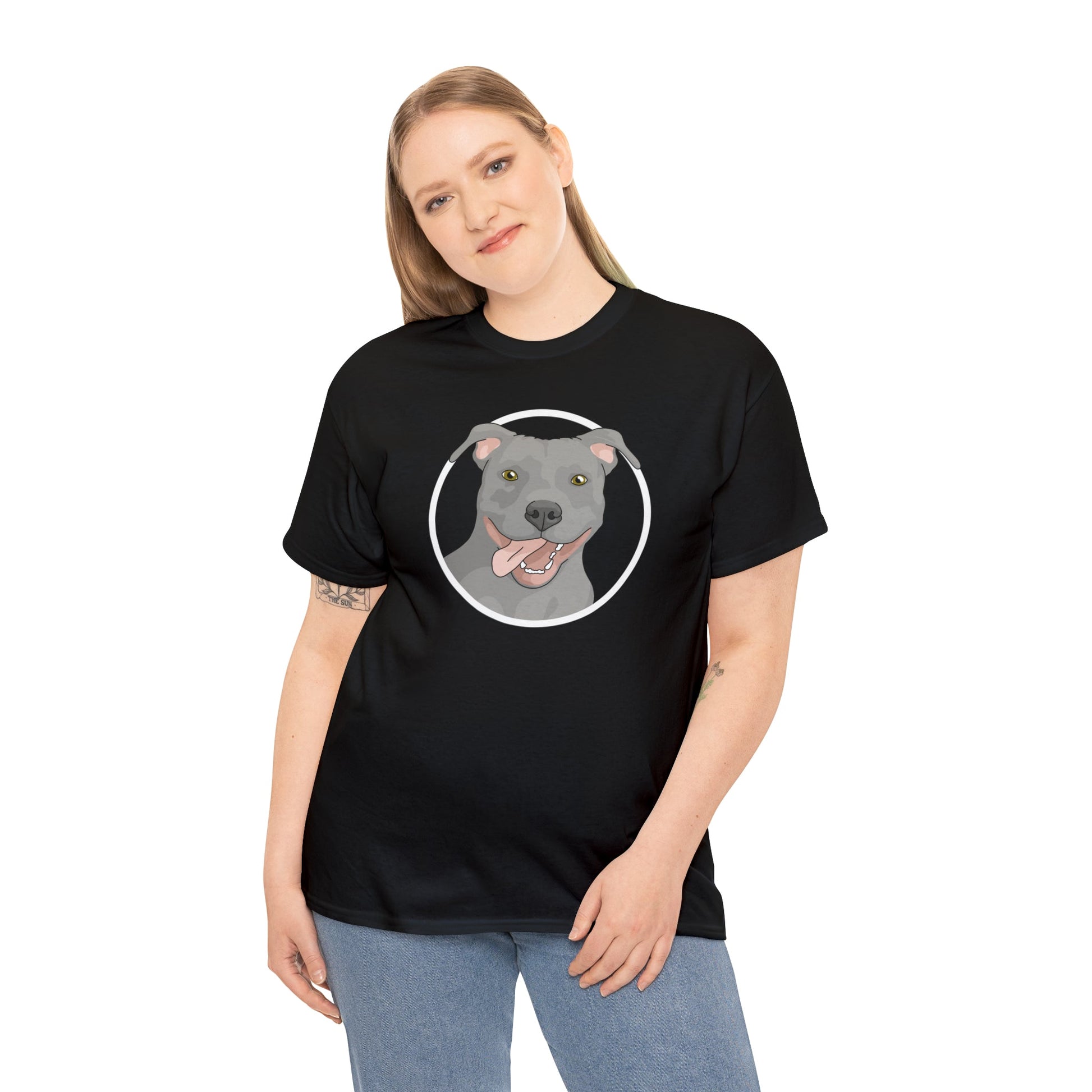 American Pit Bull Terrier Circle | T-shirt - Detezi Designs-23263863797133419464