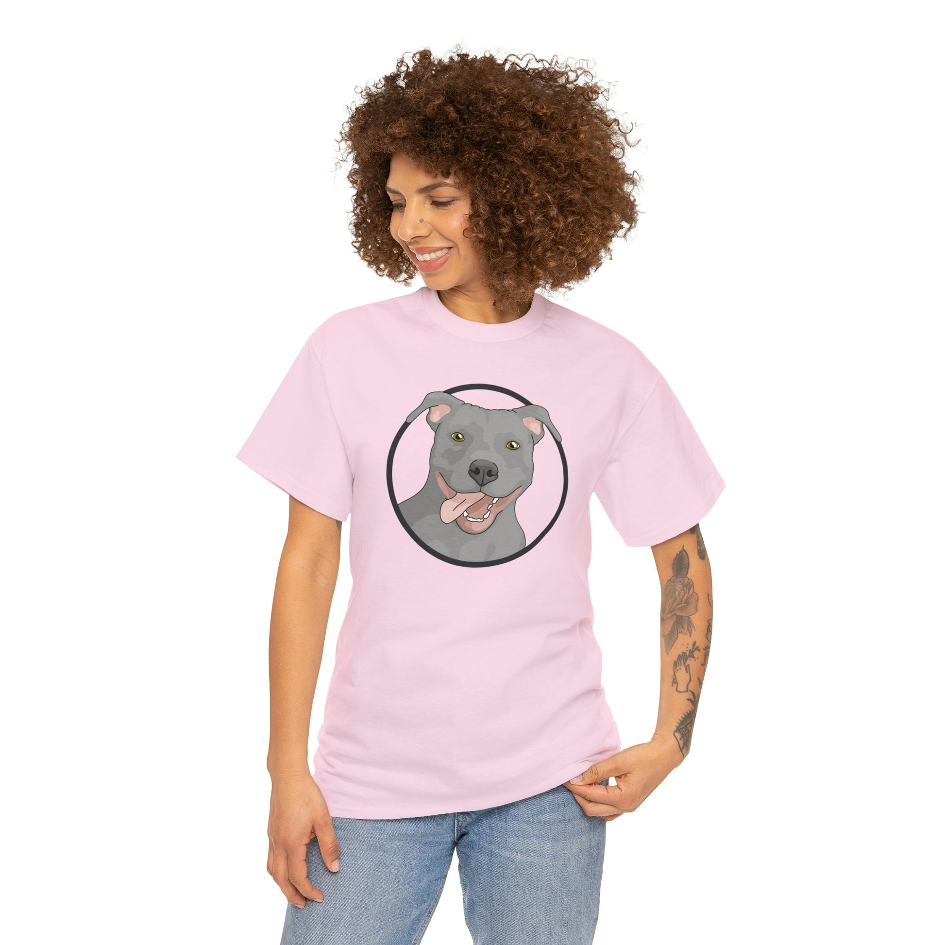 American Pit Bull Terrier Circle | T-shirt - Detezi Designs-23263863797133419464