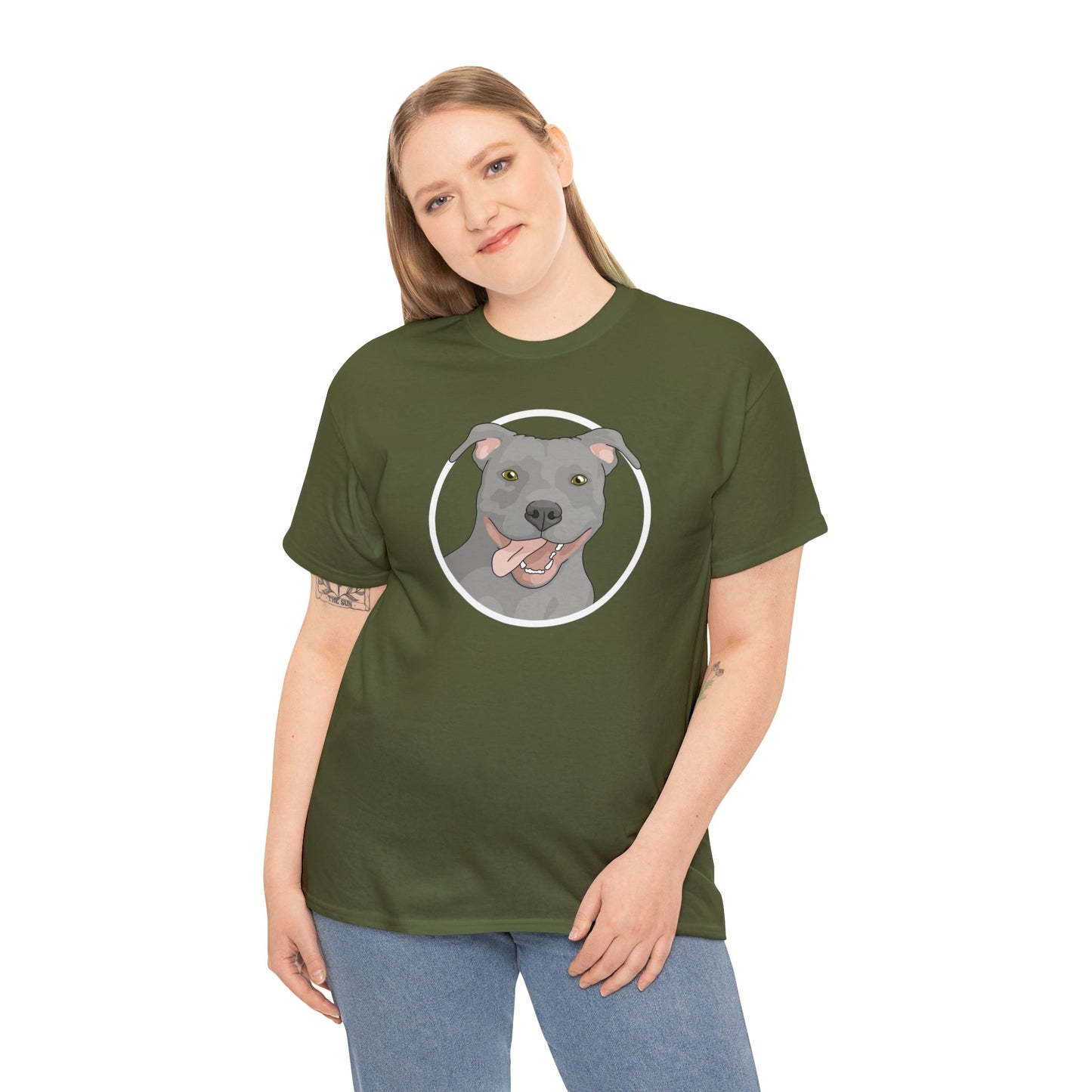 American Pit Bull Terrier Circle | T-shirt - Detezi Designs-23263863797133419464