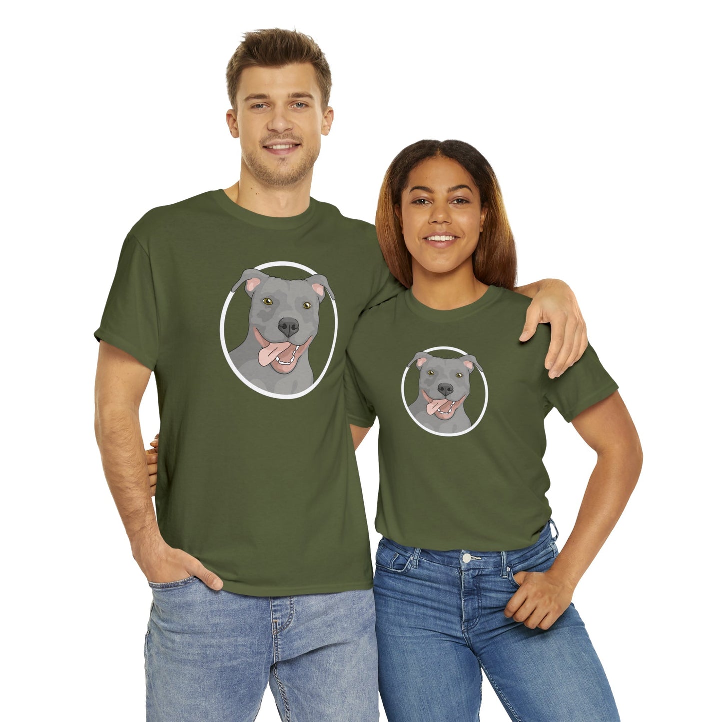 American Pit Bull Terrier Circle | T-shirt - Detezi Designs-23263863797133419464