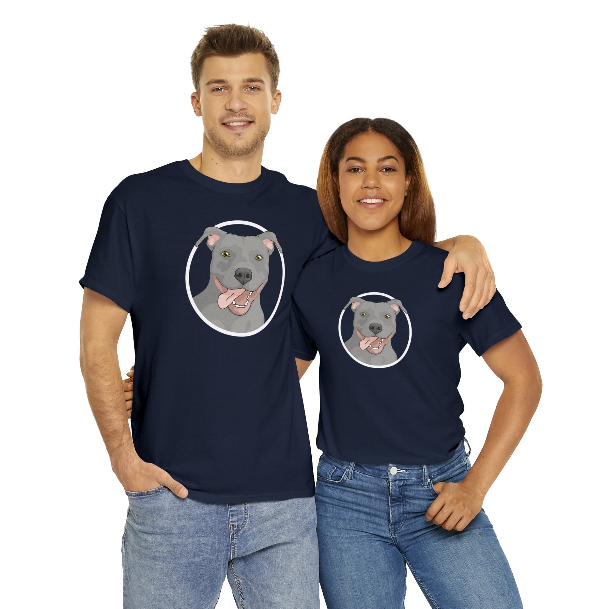 American Pit Bull Terrier Circle | T-shirt - Detezi Designs-23263863797133419464