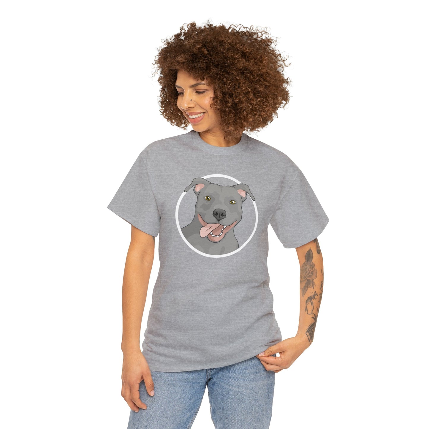 American Pit Bull Terrier Circle | T-shirt - Detezi Designs-23263863797133419464