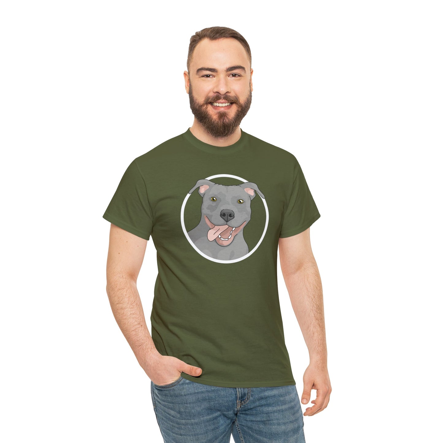 American Pit Bull Terrier Circle | T-shirt - Detezi Designs-23263863797133419464