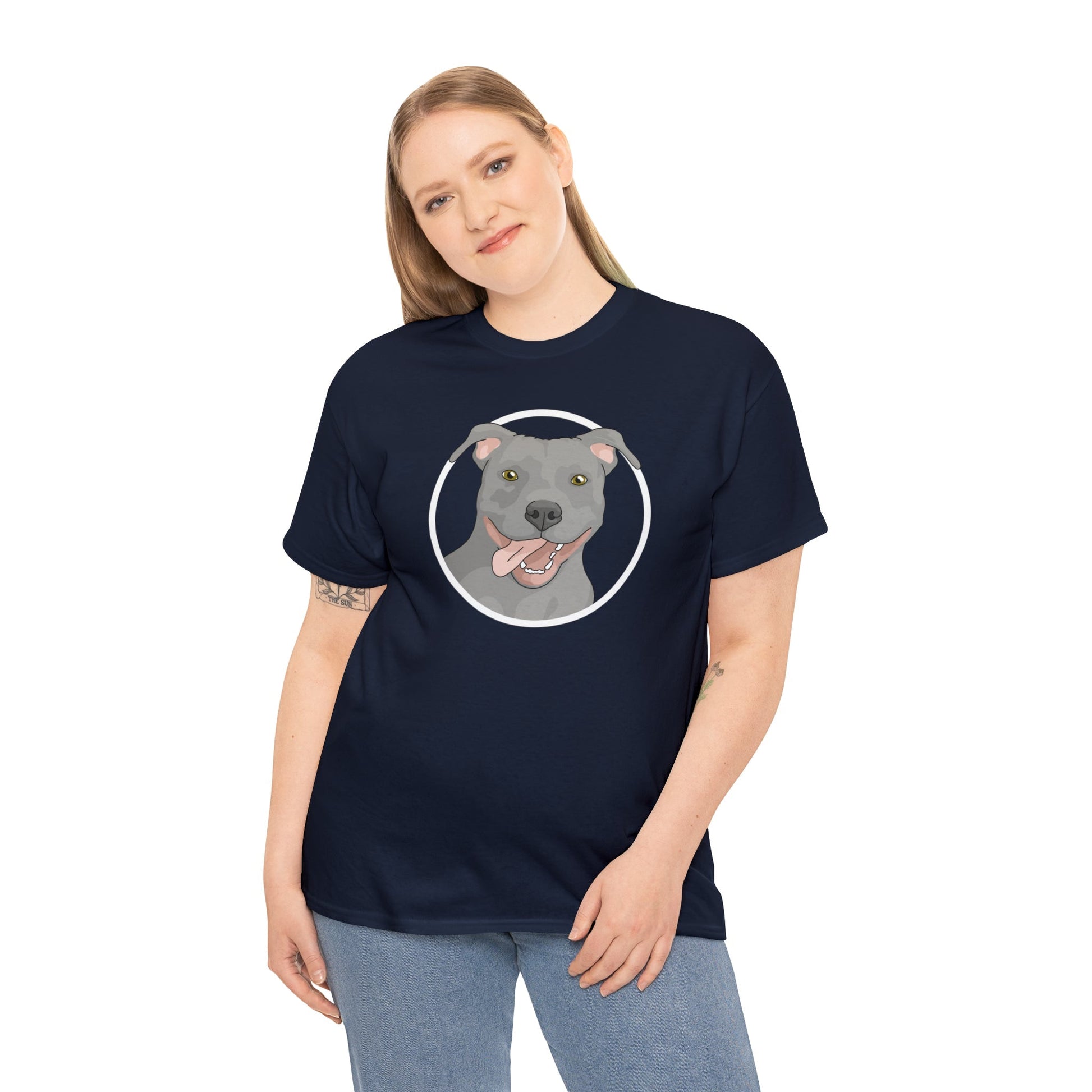 American Pit Bull Terrier Circle | T-shirt - Detezi Designs-23263863797133419464