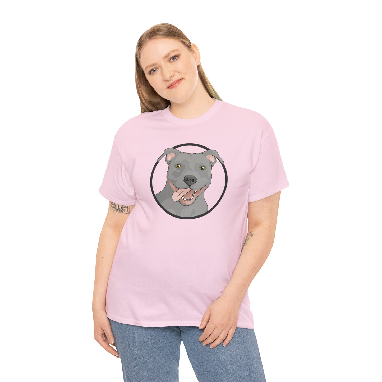 American Pit Bull Terrier Circle | T-shirt - Detezi Designs-23263863797133419464