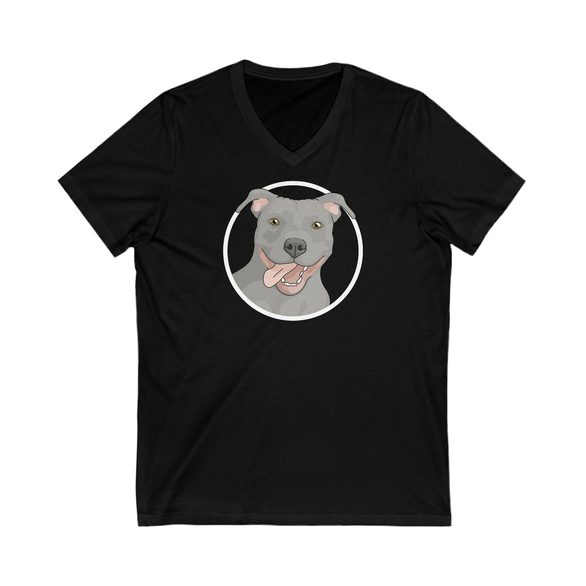 American Pit Bull Terrier Circle | Unisex V-Neck Tee - Detezi Designs-23176977925534498142