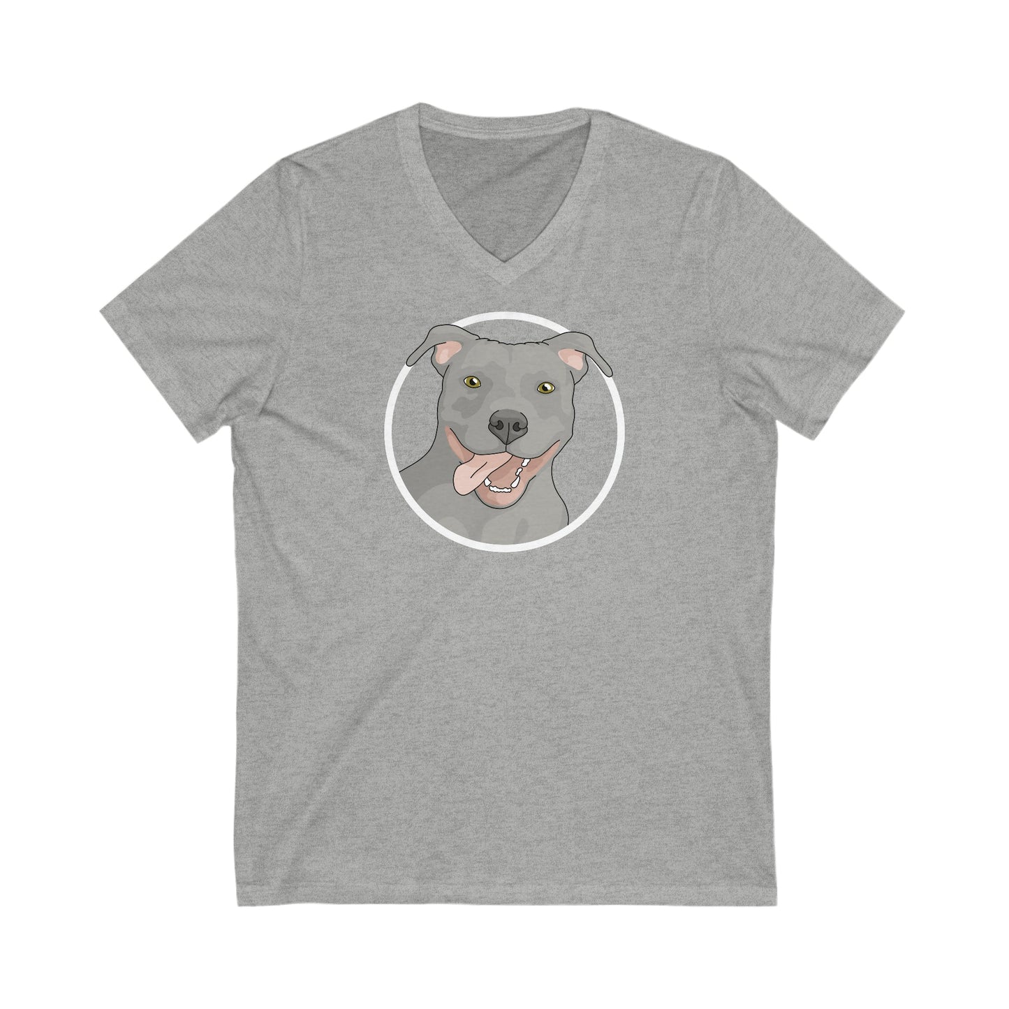 American Pit Bull Terrier Circle | Unisex V-Neck Tee - Detezi Designs-23537363050293320992