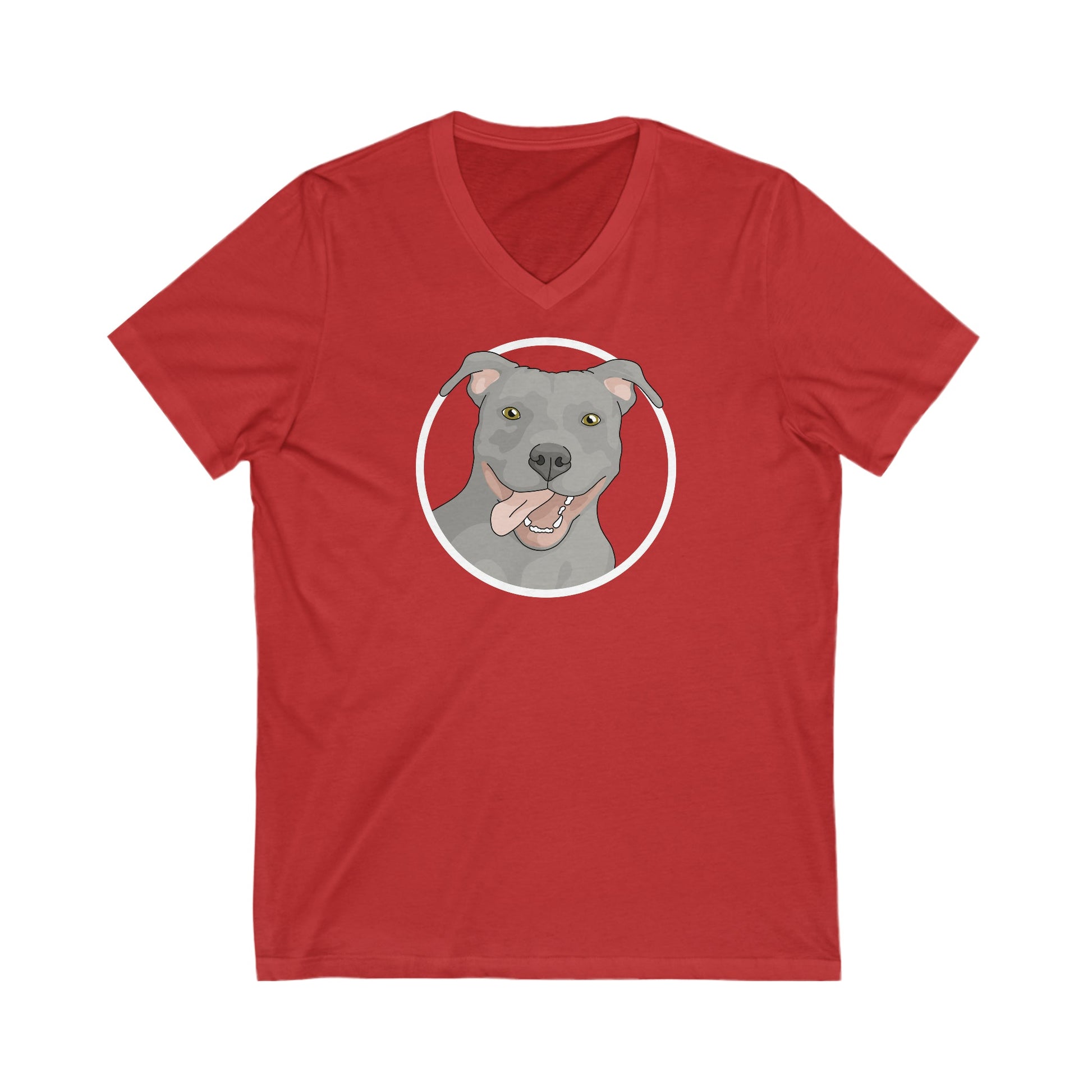 American Pit Bull Terrier Circle | Unisex V-Neck Tee - Detezi Designs-29706795936990661724