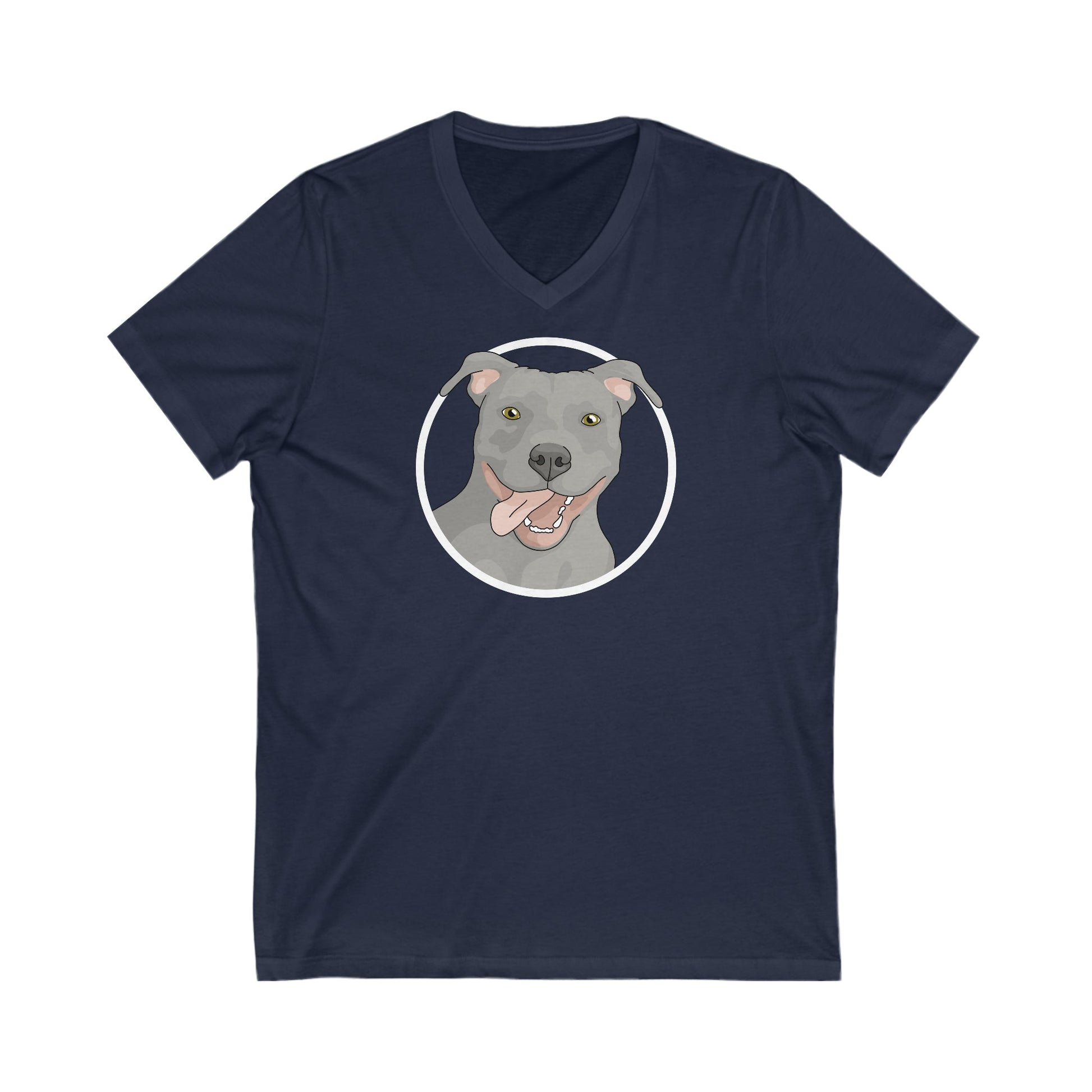 American Pit Bull Terrier Circle | Unisex V-Neck Tee - Detezi Designs-32972872746478992658