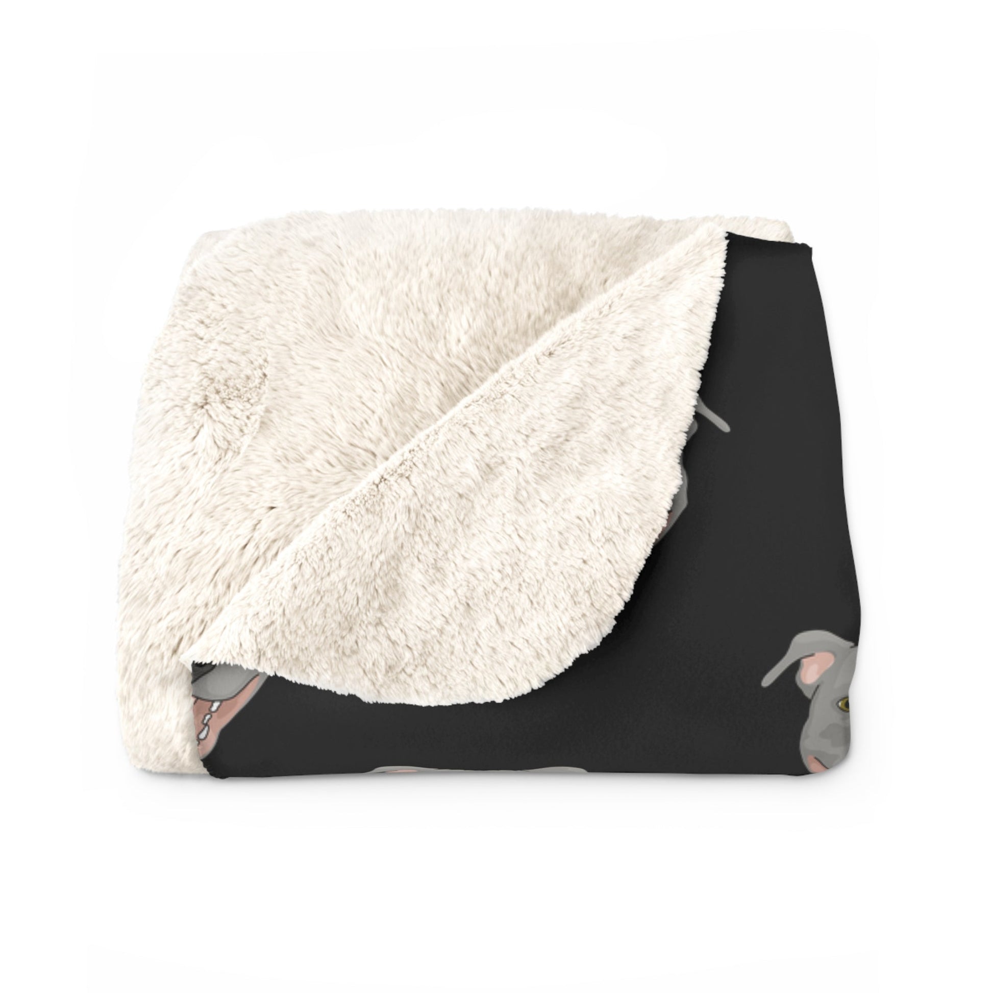 American Pit Bull Terrier Face | Sherpa Fleece Blanket - Detezi Designs-41706122107708032930