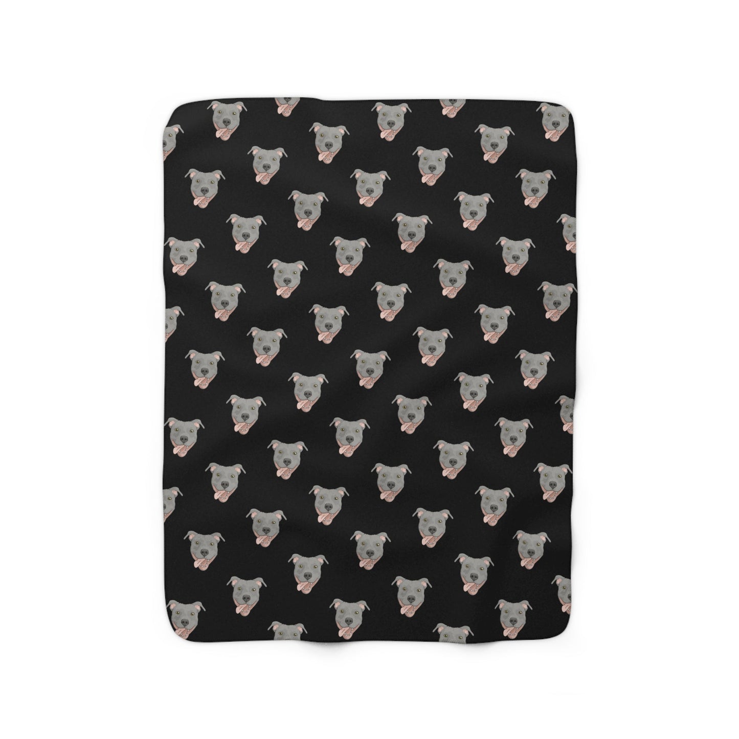 American Pit Bull Terrier Face | Sherpa Fleece Blanket - Detezi Designs-41706122107708032930