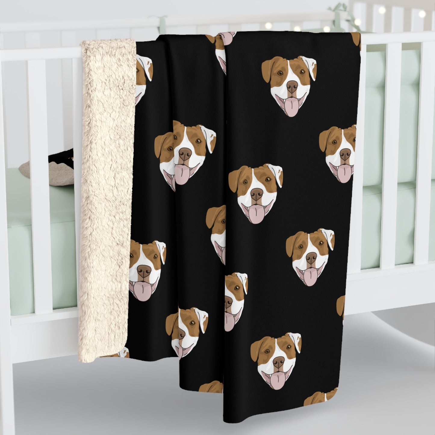 American Staffordshire Terrier Faces | Sherpa Fleece Blanket - Detezi Designs-57080598186402075589