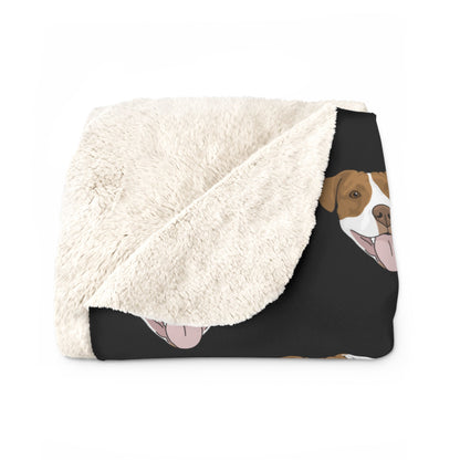 American Staffordshire Terrier Faces | Sherpa Fleece Blanket - Detezi Designs-57080598186402075589