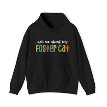 Load image into Gallery viewer, Ask Me About My Foster Cat - Retro Colors | Hooded Sweatshirt - Detezi Designs-19986137009867856547
