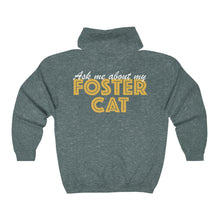 Load image into Gallery viewer, Ask Me About My Foster Cat | Zip-up Sweatshirt - Detezi Designs-27972482188654311025
