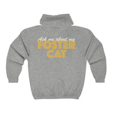 Load image into Gallery viewer, Ask Me About My Foster Cat | Zip-up Sweatshirt - Detezi Designs-34073751314022855504
