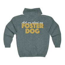 Load image into Gallery viewer, Ask Me About My Foster Dog | Zip-up Sweatshirt - Detezi Designs-12312940721215659636
