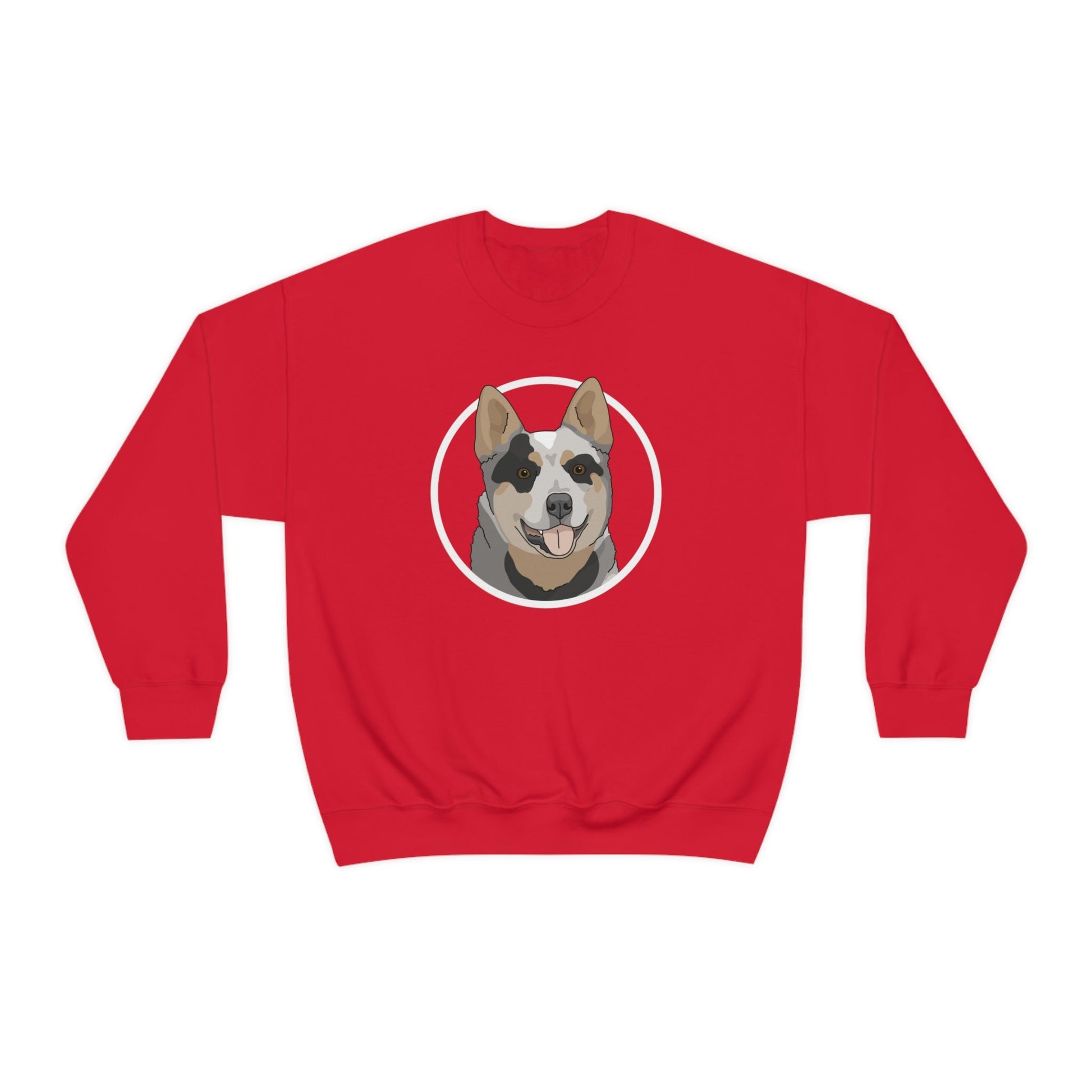 Australian Cattle Dog Circle | Crewneck Sweatshirt - Detezi Designs-12198078349098994124