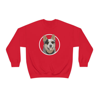 Australian Cattle Dog Circle | Crewneck Sweatshirt - Detezi Designs-12198078349098994124