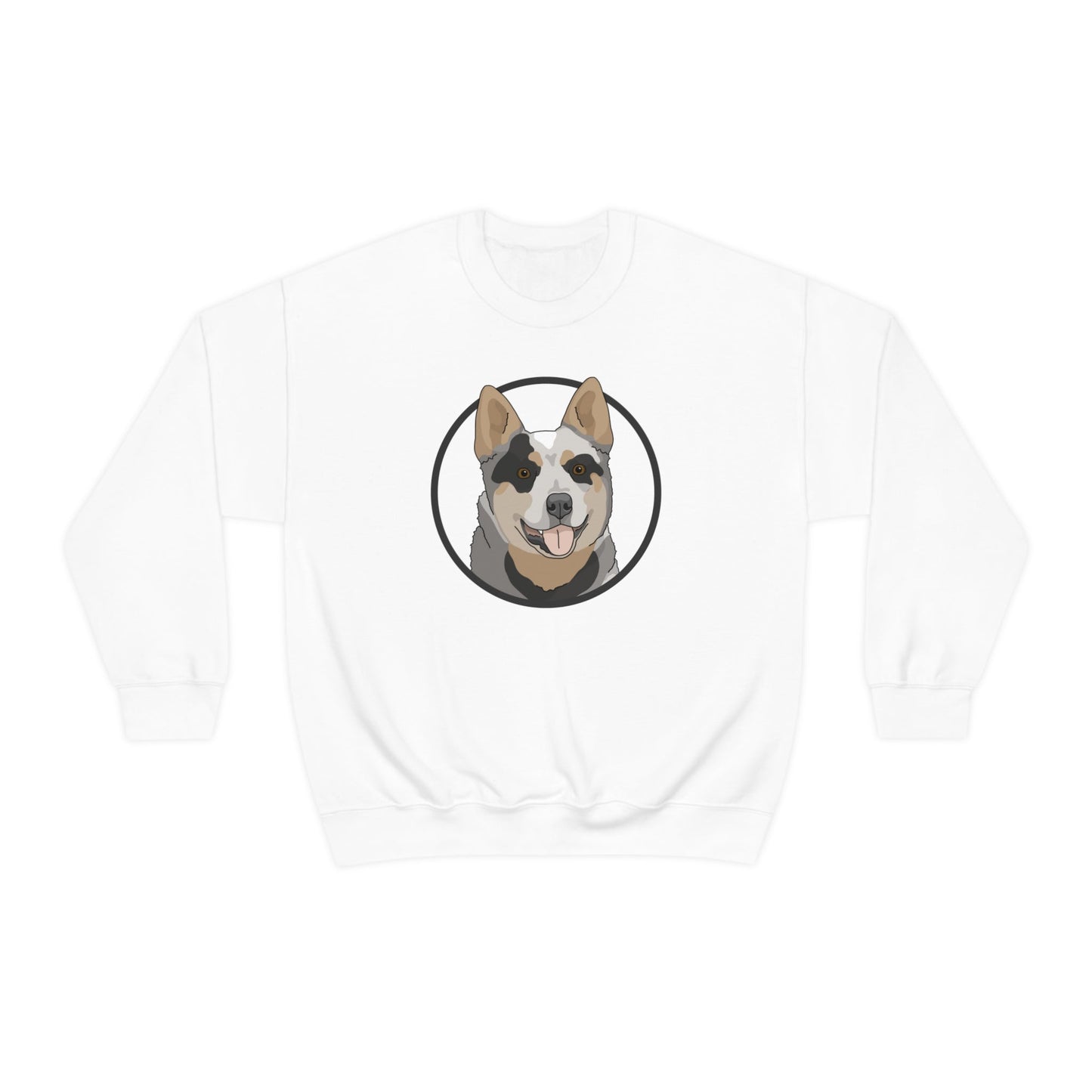 Australian Cattle Dog Circle | Crewneck Sweatshirt - Detezi Designs-14541216508296175101