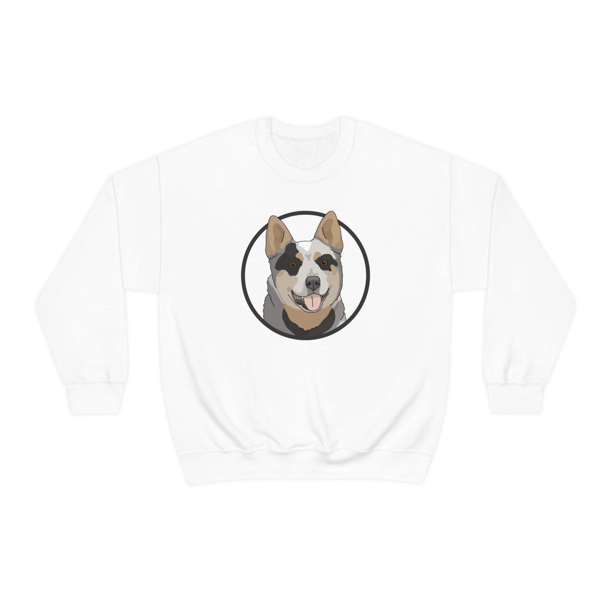 Australian Cattle Dog Circle | Crewneck Sweatshirt - Detezi Designs-14541216508296175101