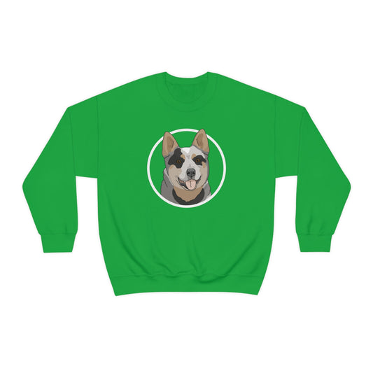 Australian Cattle Dog Circle | Crewneck Sweatshirt - Detezi Designs-31698720420964070942