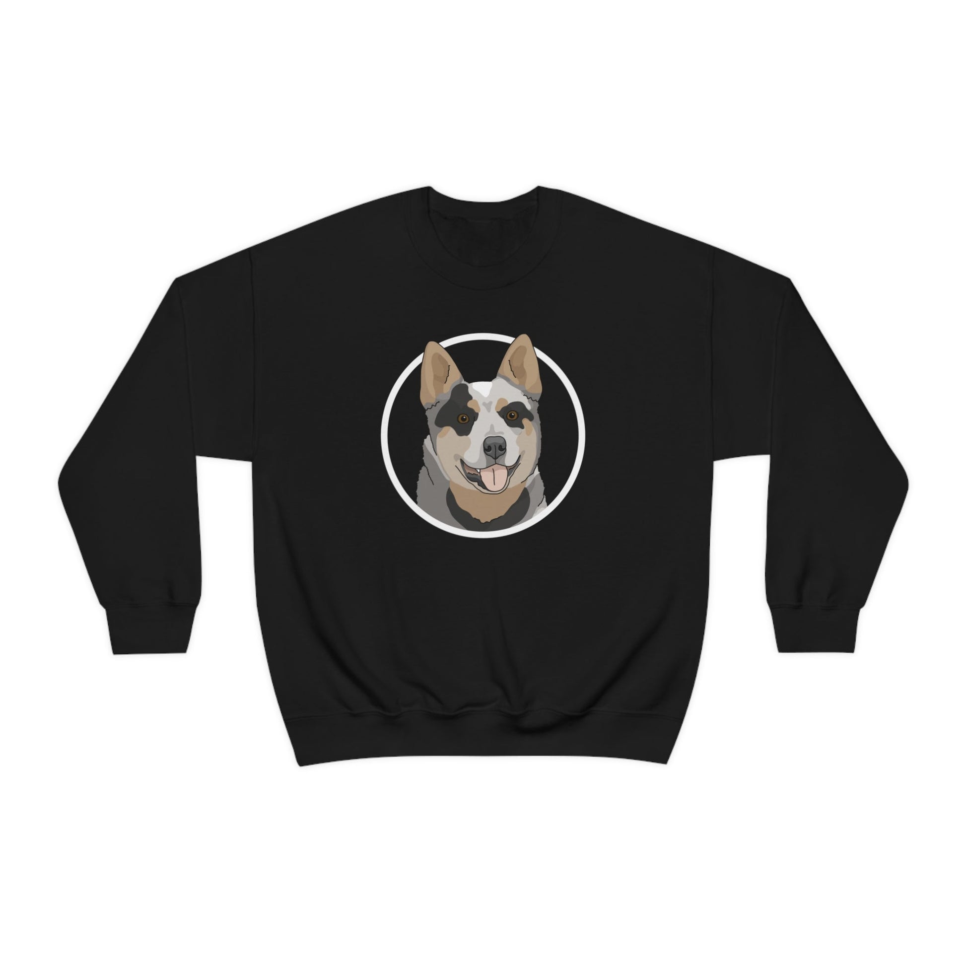 Australian Cattle Dog Circle | Crewneck Sweatshirt - Detezi Designs-68753305646387449213