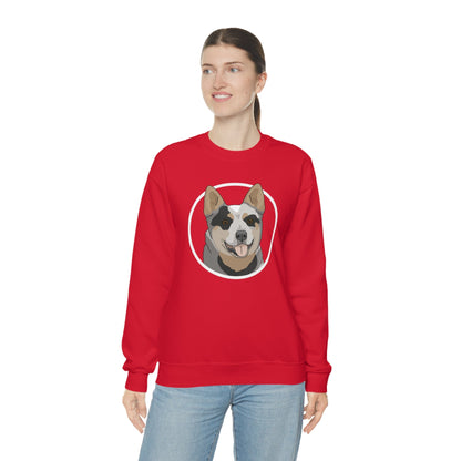 Australian Cattle Dog Circle | Crewneck Sweatshirt - Detezi Designs-82751463583386584067