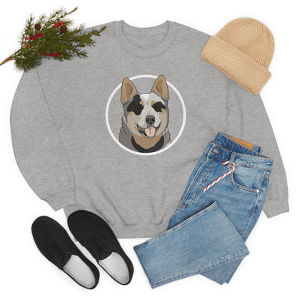 Australian Cattle Dog Circle | Crewneck Sweatshirt - Detezi Designs-82751463583386584067