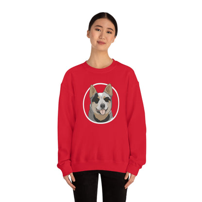 Australian Cattle Dog Circle | Crewneck Sweatshirt - Detezi Designs-82751463583386584067