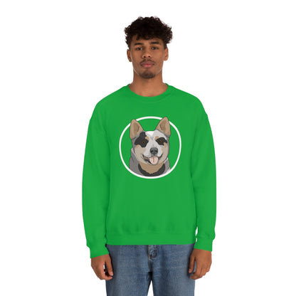 Australian Cattle Dog Circle | Crewneck Sweatshirt - Detezi Designs-82751463583386584067