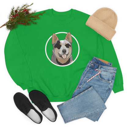 Australian Cattle Dog Circle | Crewneck Sweatshirt - Detezi Designs-82751463583386584067