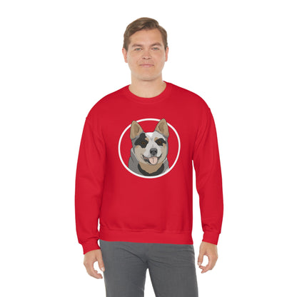 Australian Cattle Dog Circle | Crewneck Sweatshirt - Detezi Designs-82751463583386584067