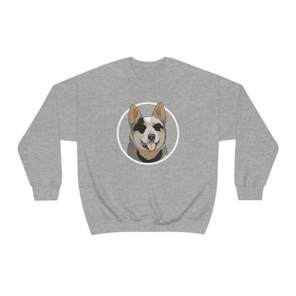 Australian Cattle Dog Circle | Crewneck Sweatshirt - Detezi Designs-82751463583386584067