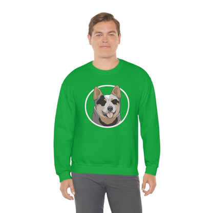 Australian Cattle Dog Circle | Crewneck Sweatshirt - Detezi Designs-82751463583386584067