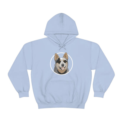 Australian Cattle Dog Circle | Hooded Sweatshirt - Detezi Designs-13154975102625303449