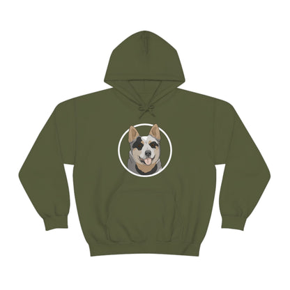 Australian Cattle Dog Circle | Hooded Sweatshirt - Detezi Designs-26102101463103009356