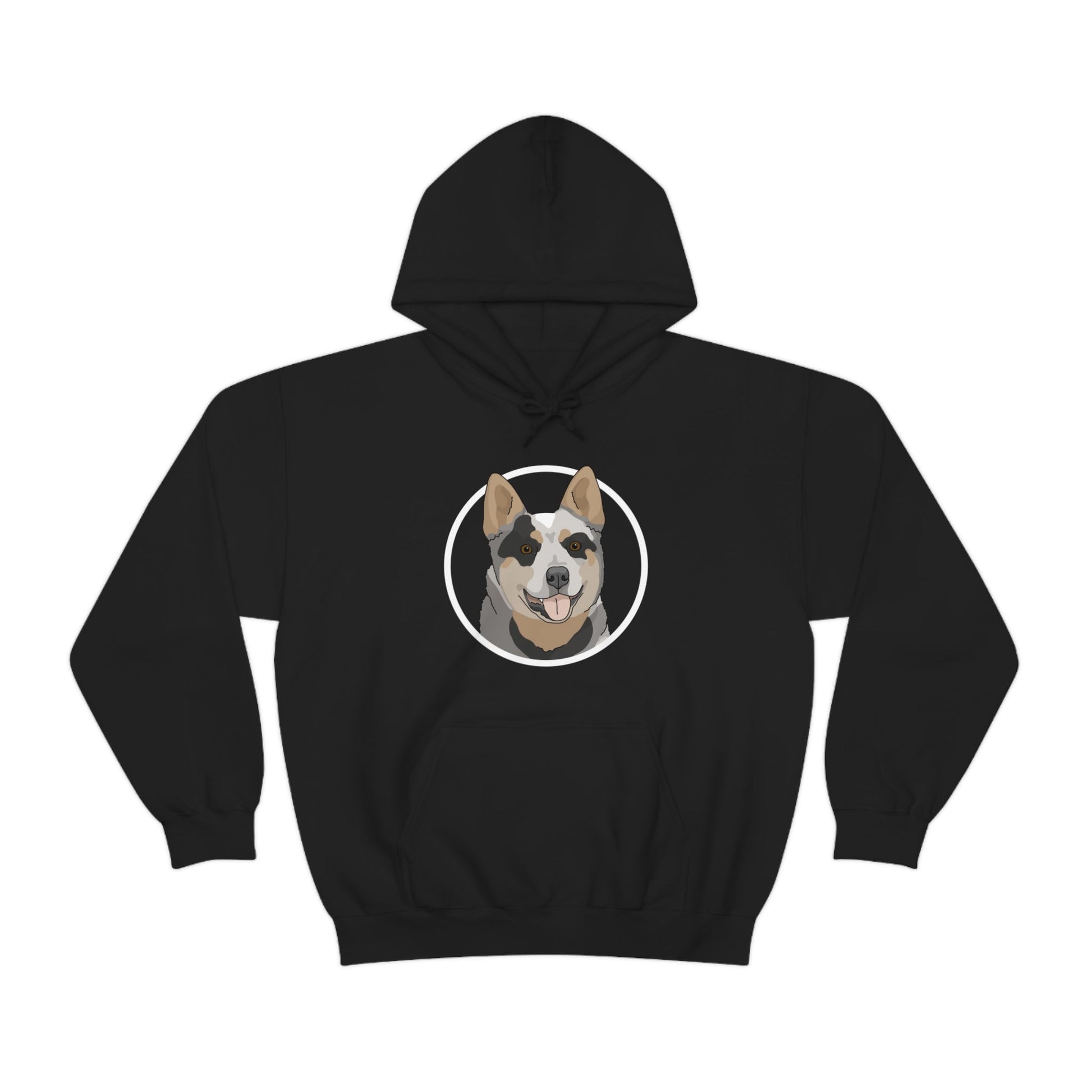 Australian Cattle Dog Circle | Hooded Sweatshirt - Detezi Designs-26290586880732169295