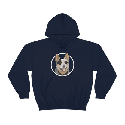 Australian Cattle Dog Circle | Hooded Sweatshirt - Detezi Designs-27911670569490300847