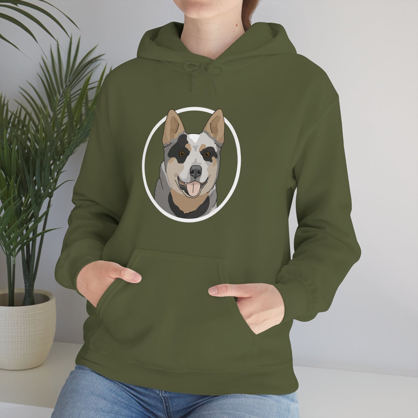 Australian Cattle Dog Circle | Hooded Sweatshirt - Detezi Designs-28536047820413710228