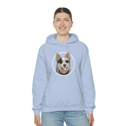 Australian Cattle Dog Circle | Hooded Sweatshirt - Detezi Designs-28536047820413710228