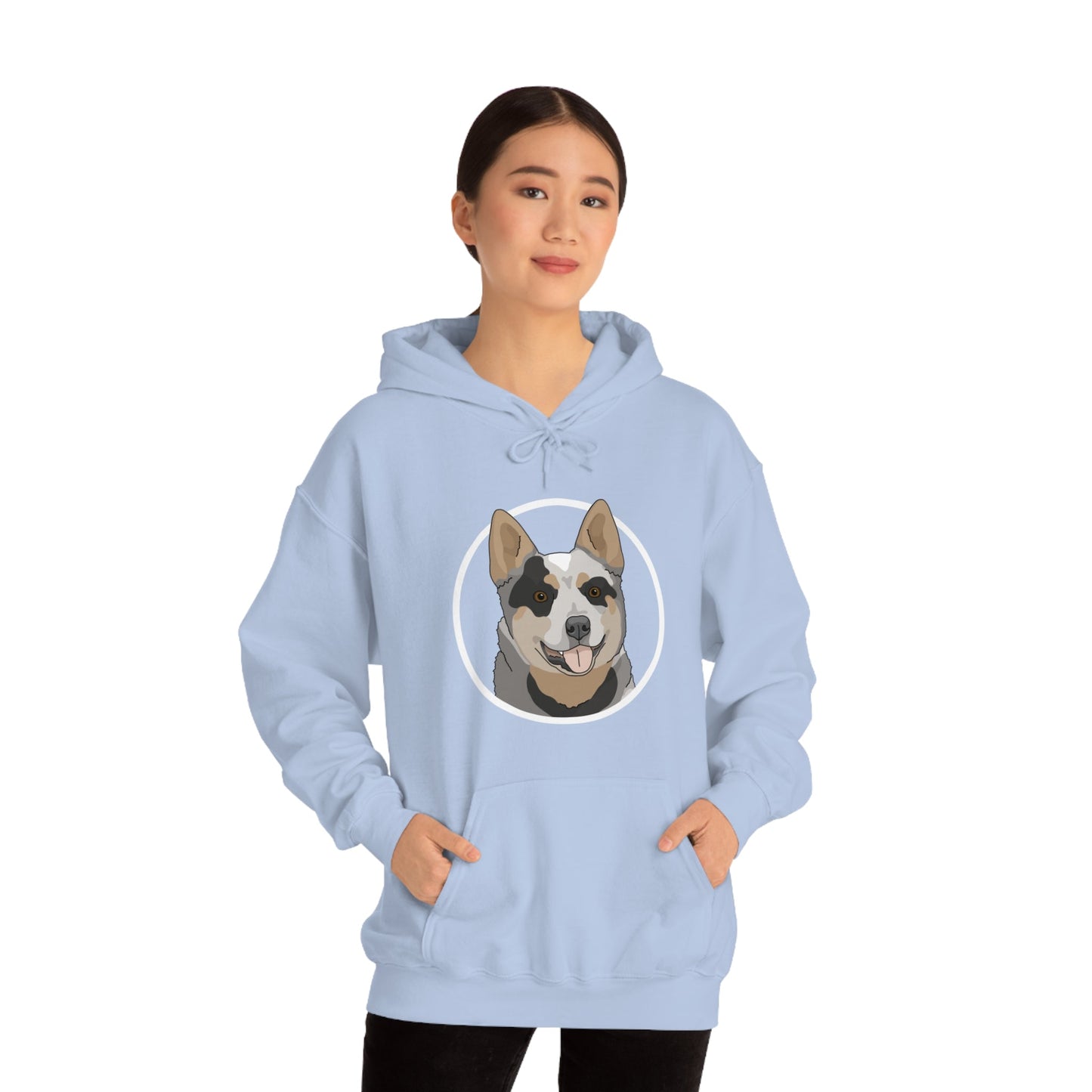 Australian Cattle Dog Circle | Hooded Sweatshirt - Detezi Designs-28536047820413710228