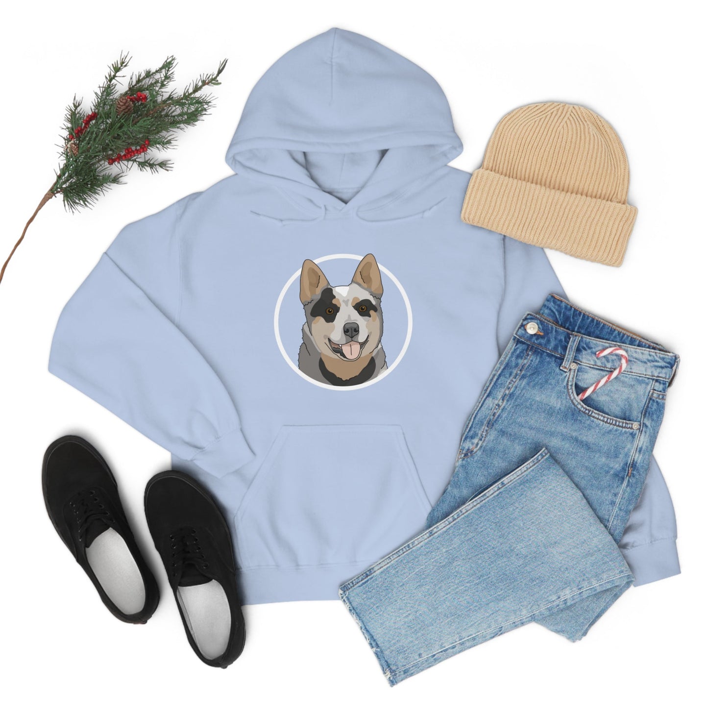 Australian Cattle Dog Circle | Hooded Sweatshirt - Detezi Designs-28536047820413710228