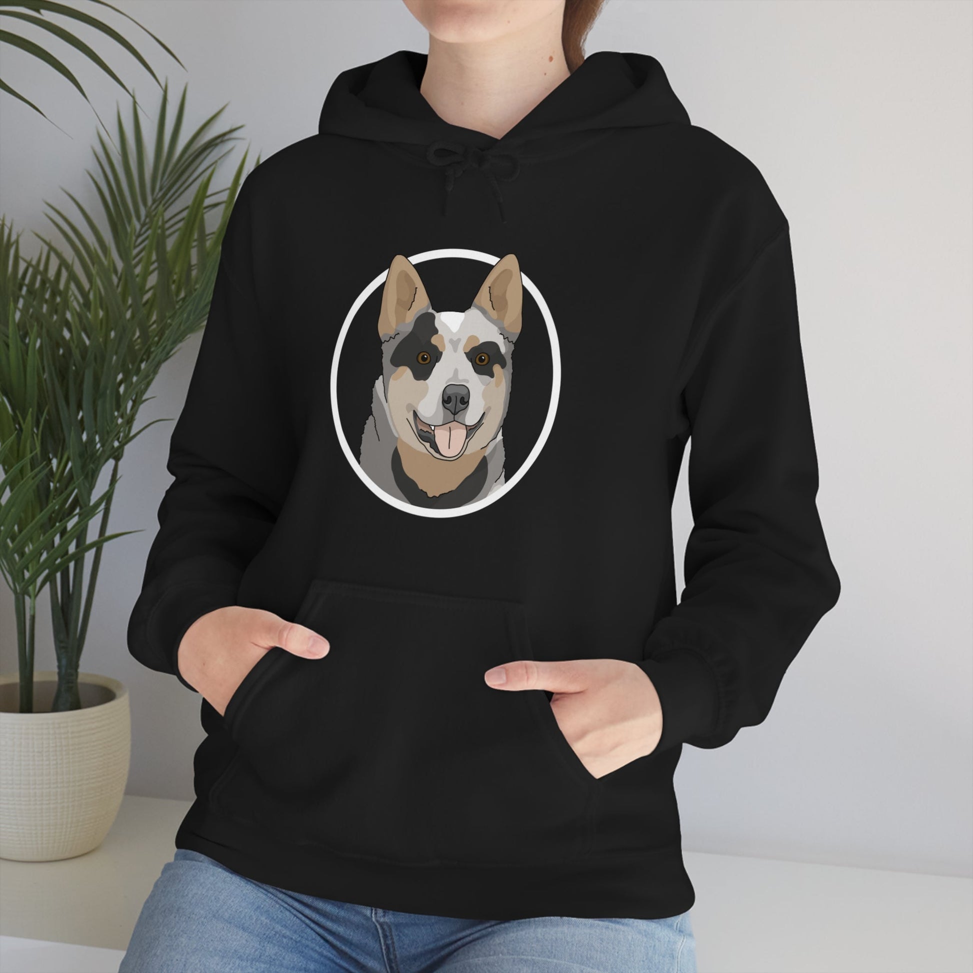 Australian Cattle Dog Circle | Hooded Sweatshirt - Detezi Designs-28536047820413710228